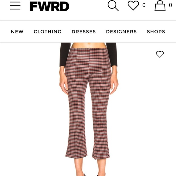 Smythe new with tags pull on cropped check pants - size XS - Picture 5 of 14